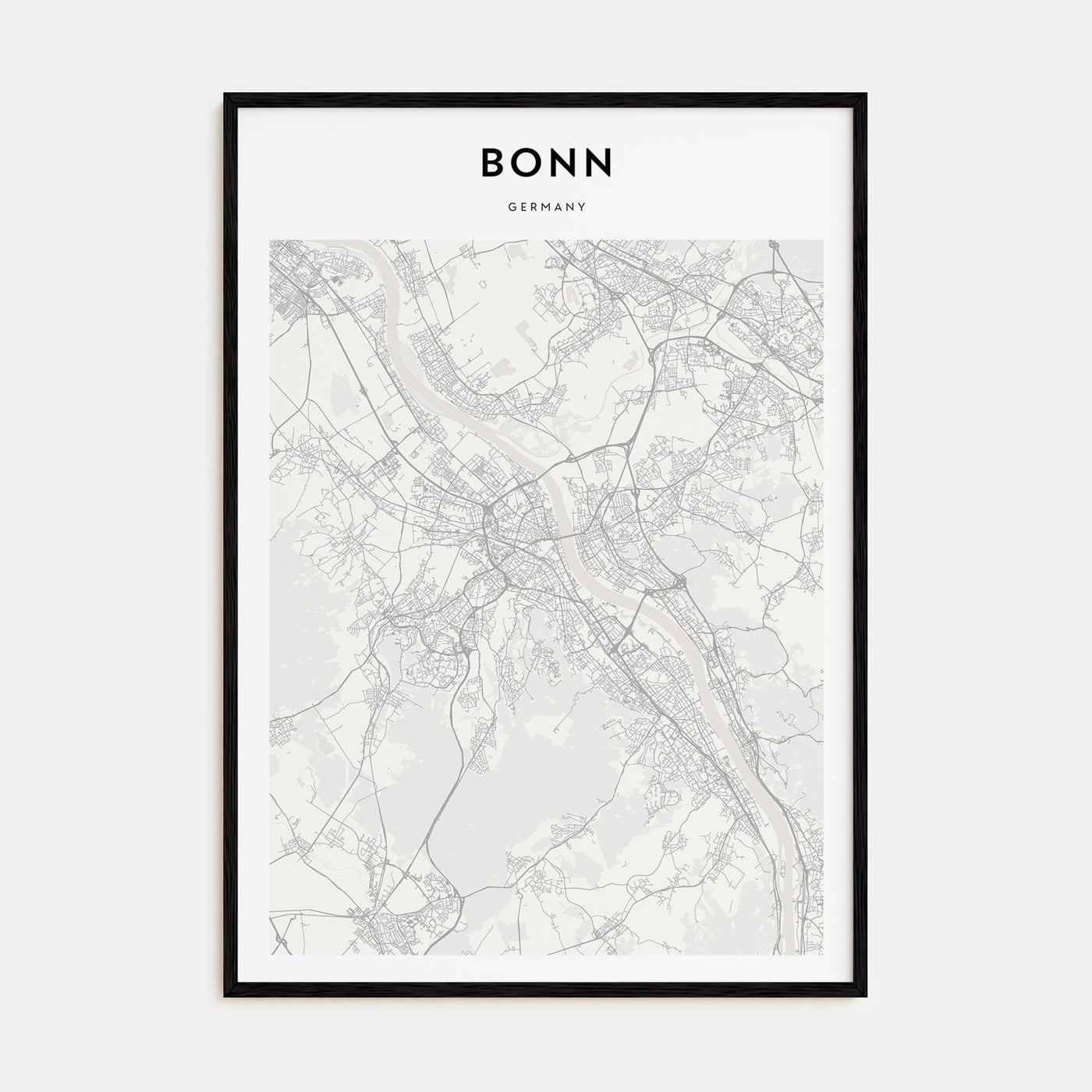 Bonn Map Portrait Poster