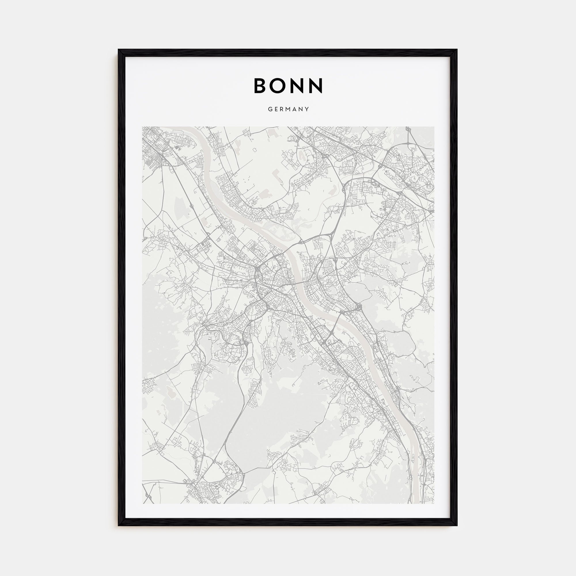 Bonn Map Portrait Poster