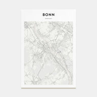 Bonn Map Portrait Poster