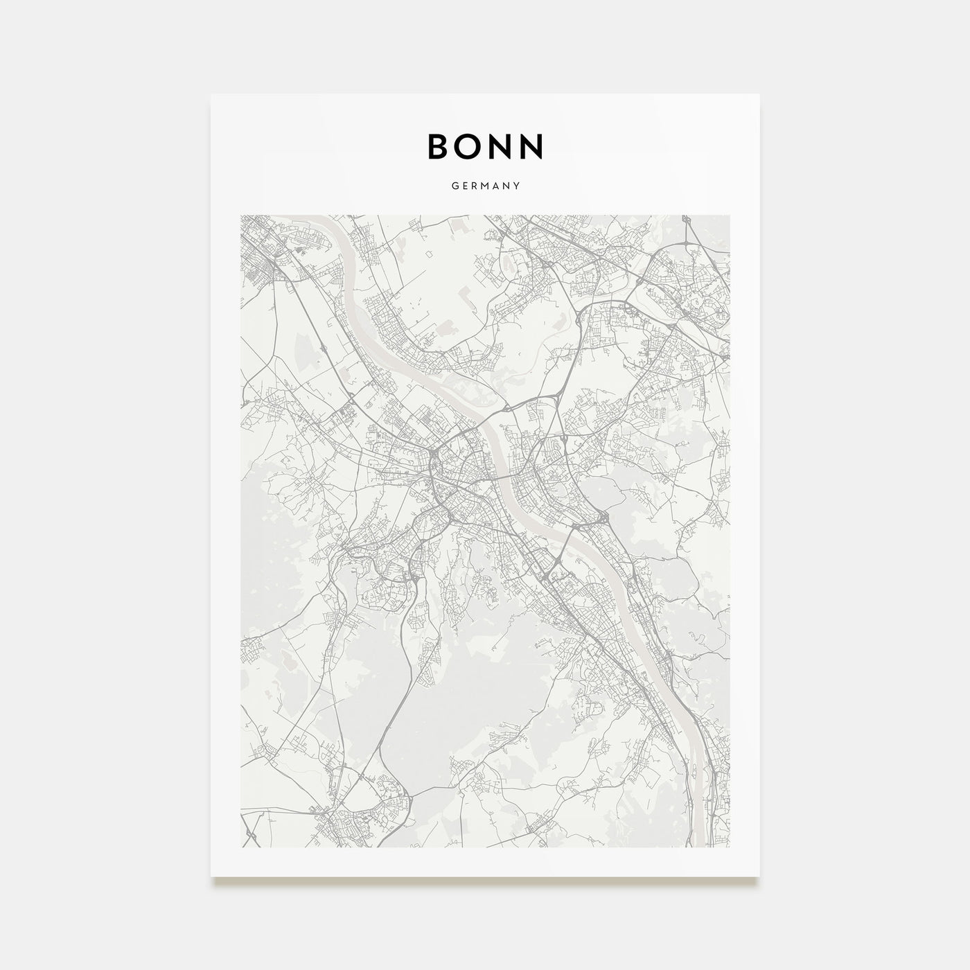 Bonn Map Portrait Poster