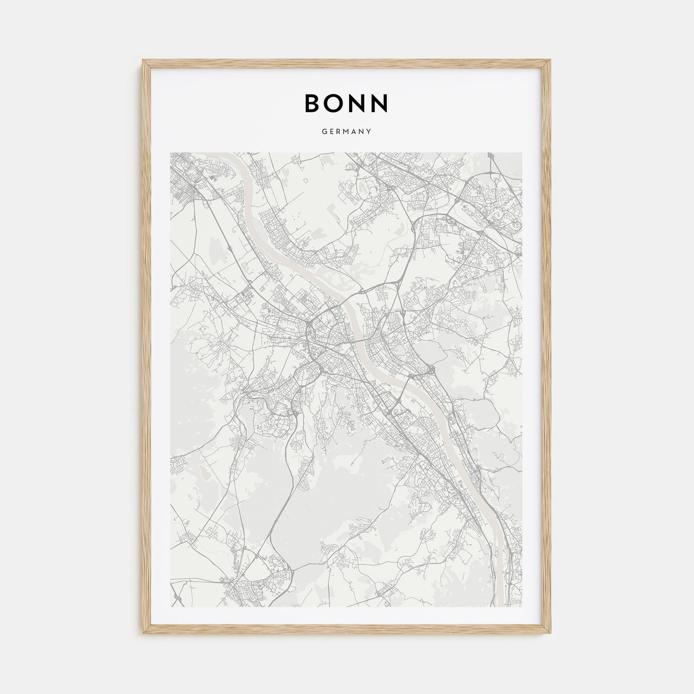 Bonn Map Portrait Poster