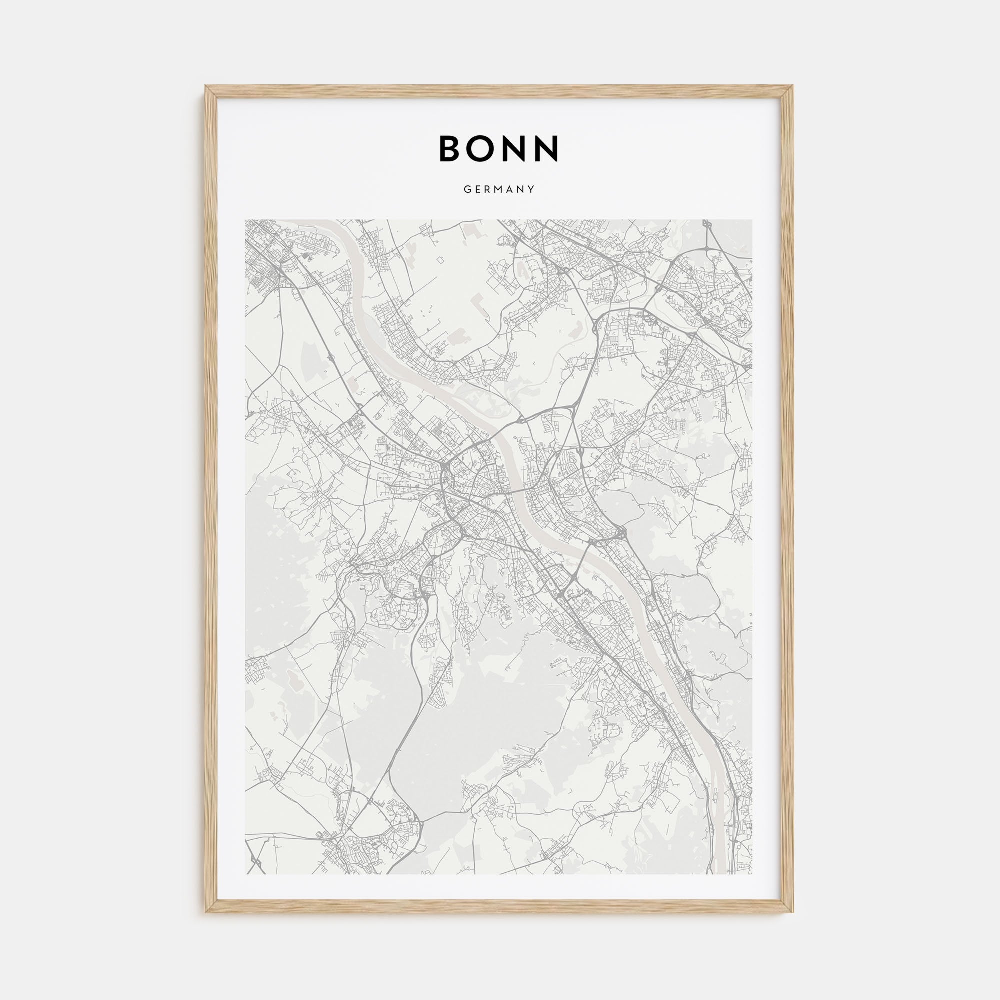 Bonn Map Portrait Poster