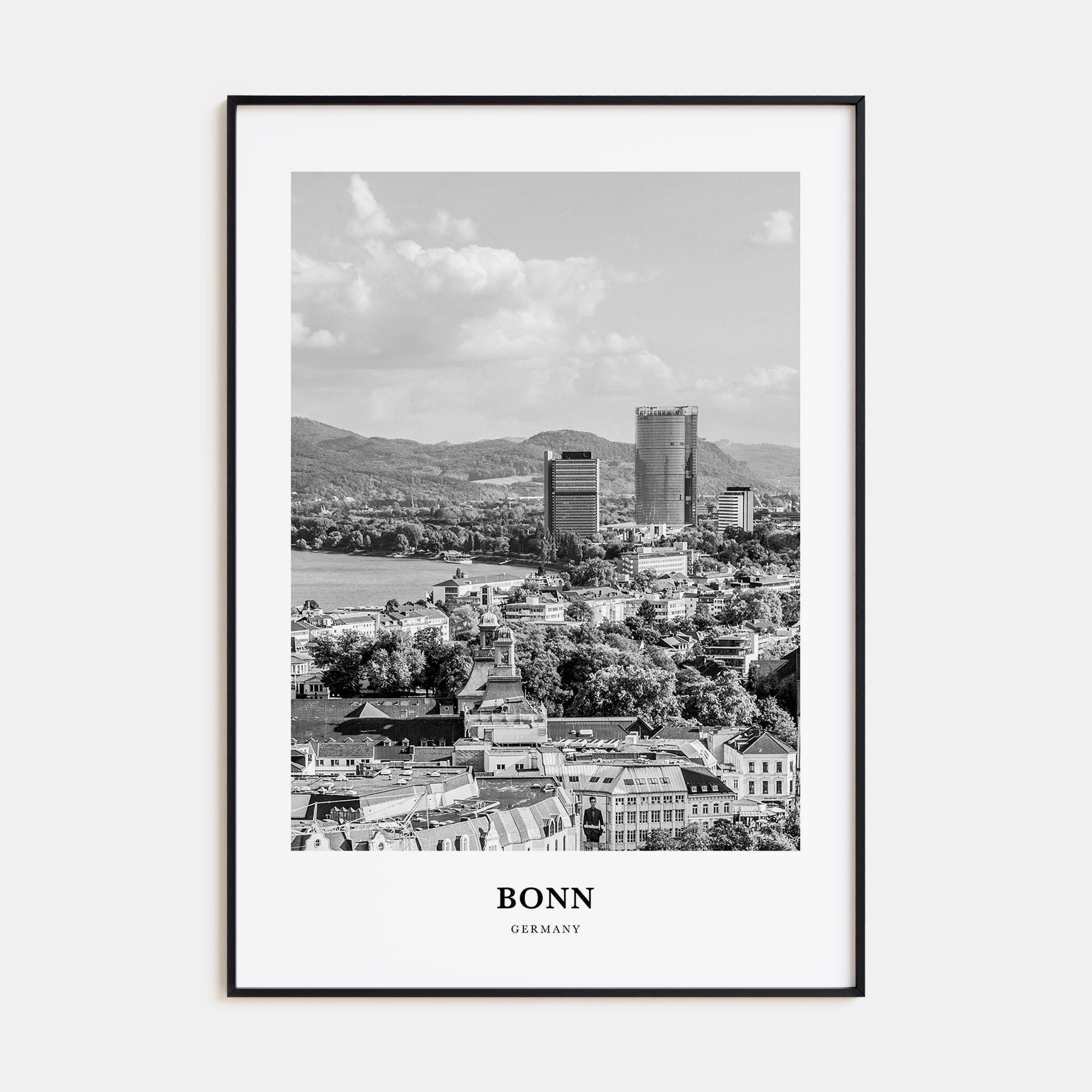 Bonn Portrait B&W Poster