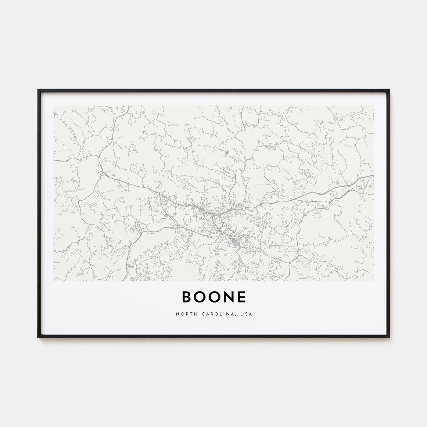 Boone Map Landscape Poster