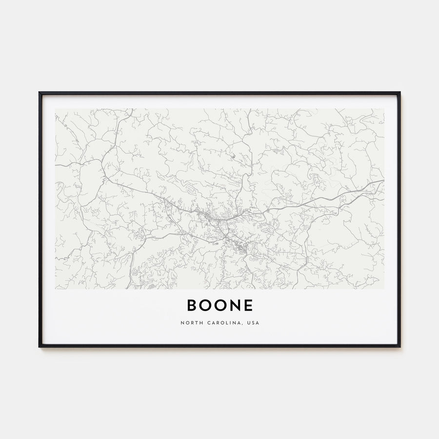 Boone Map Landscape Poster