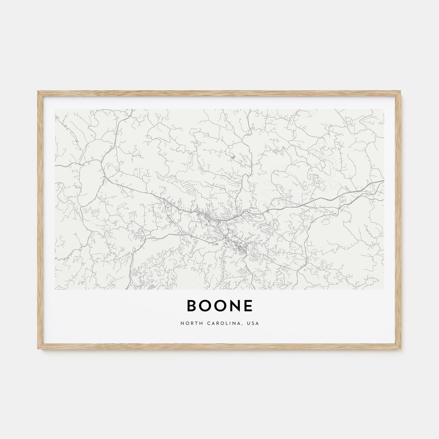 Boone Map Landscape Poster