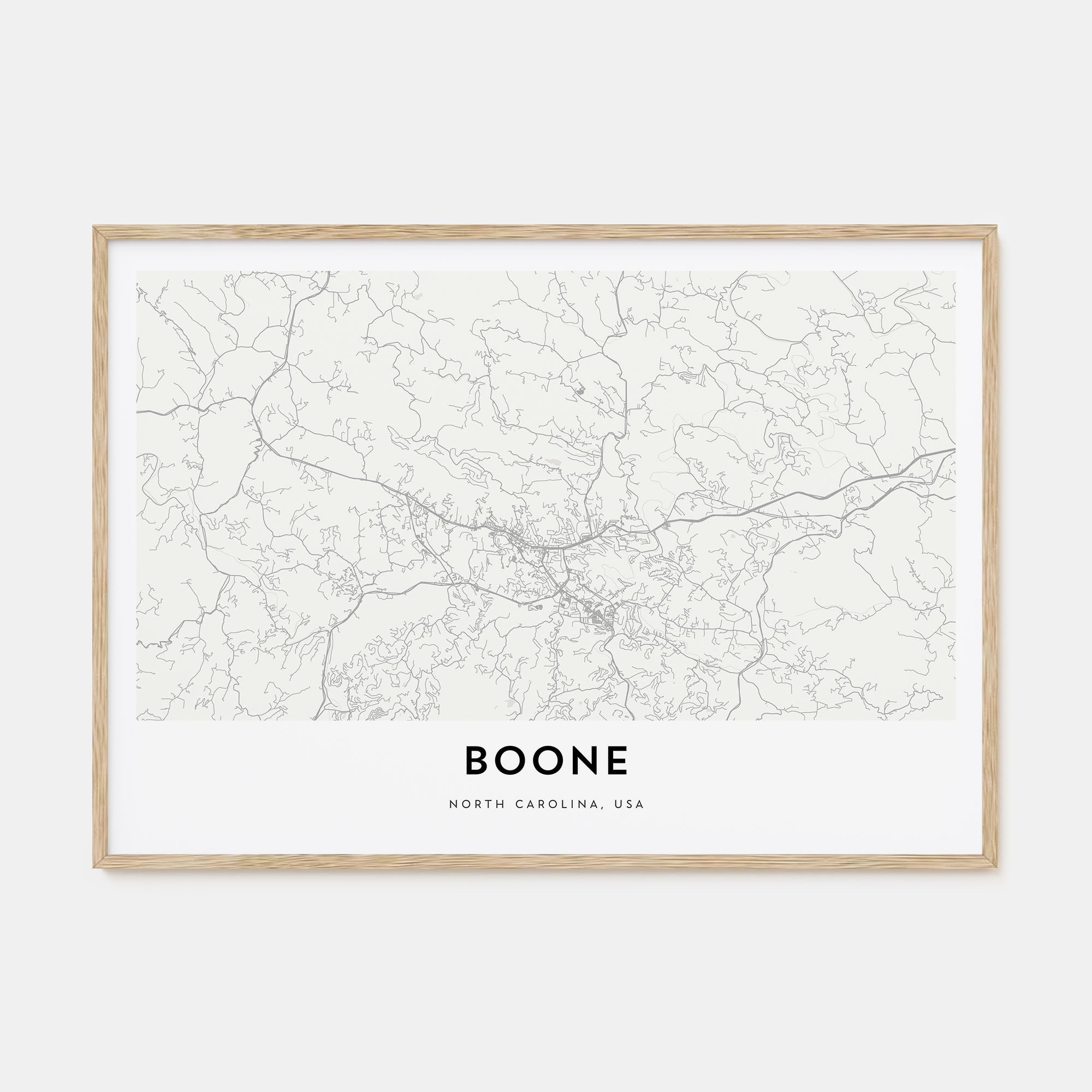 Boone Map Landscape Poster