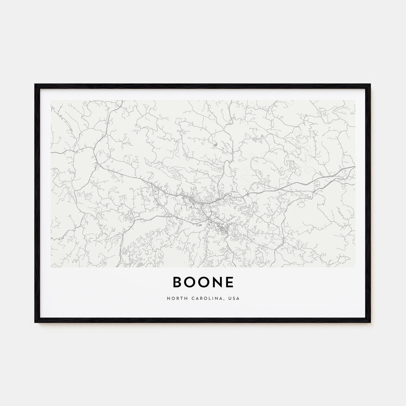 Boone Map Landscape Poster
