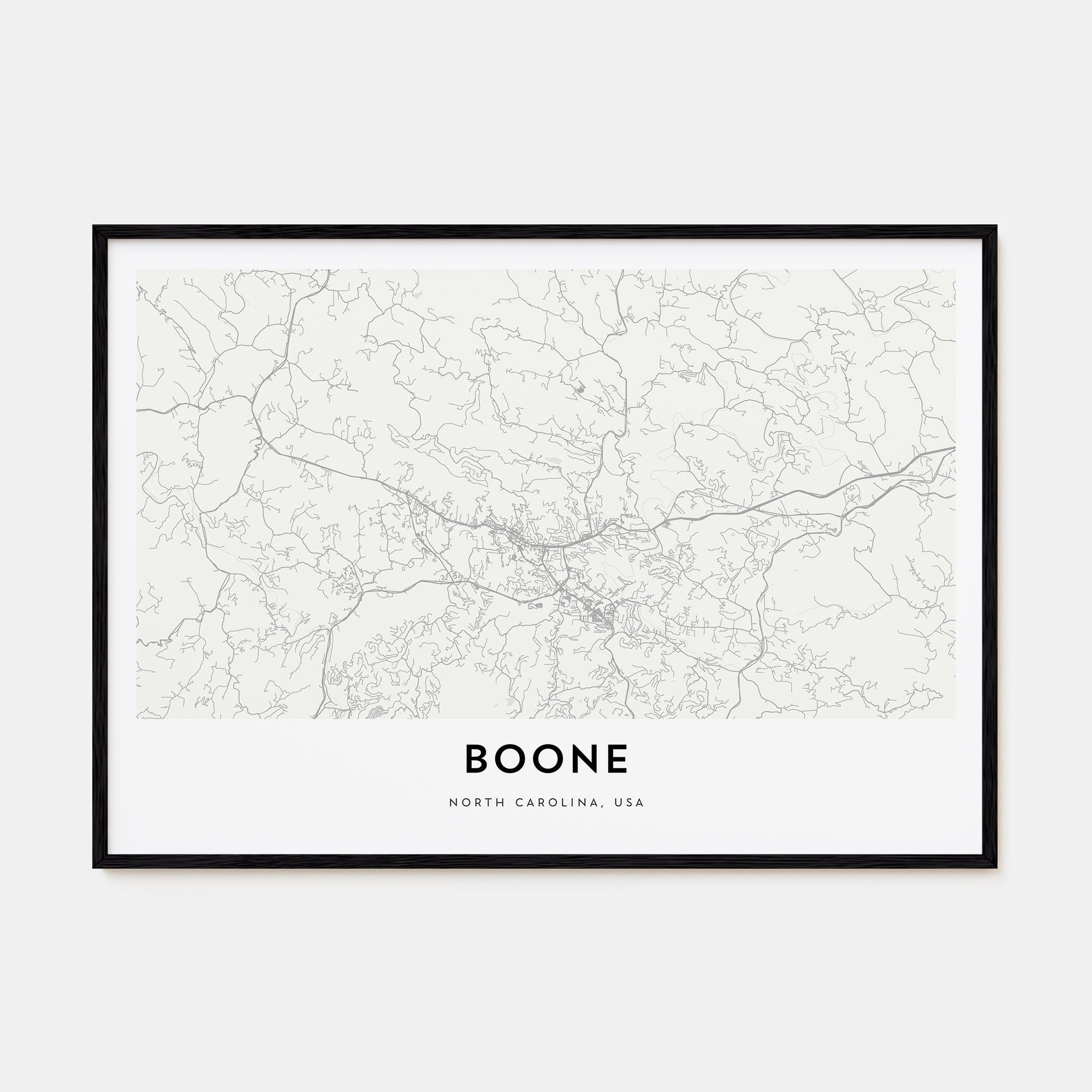 Boone Map Landscape Poster