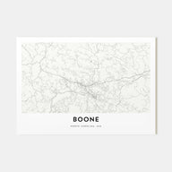 Boone Map Landscape Poster