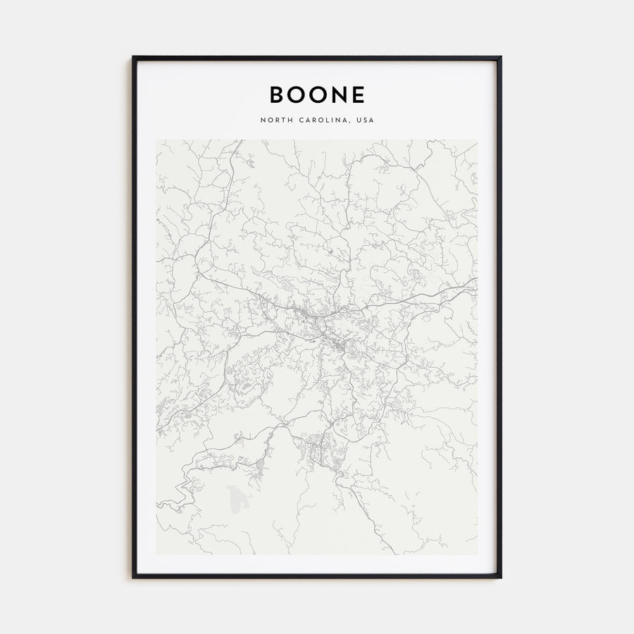 Boone Map Portrait Poster
