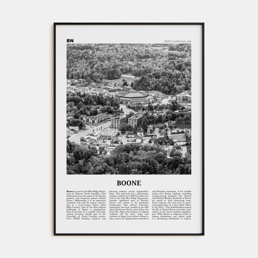 Boone Travel B&W No 1 Poster