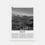 Boquete Travel B&W Poster