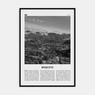 Boquete Travel B&W Poster