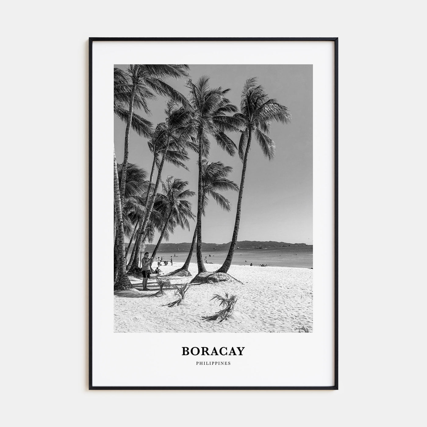 Boracay Portrait B&W Poster