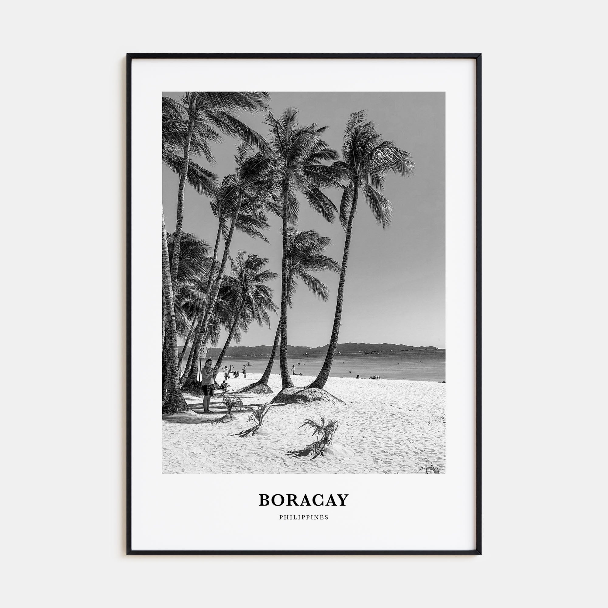 Boracay Portrait B&W Poster