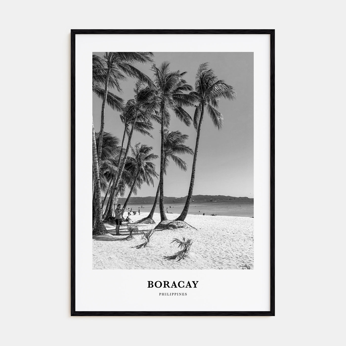 Boracay Portrait B&W Poster