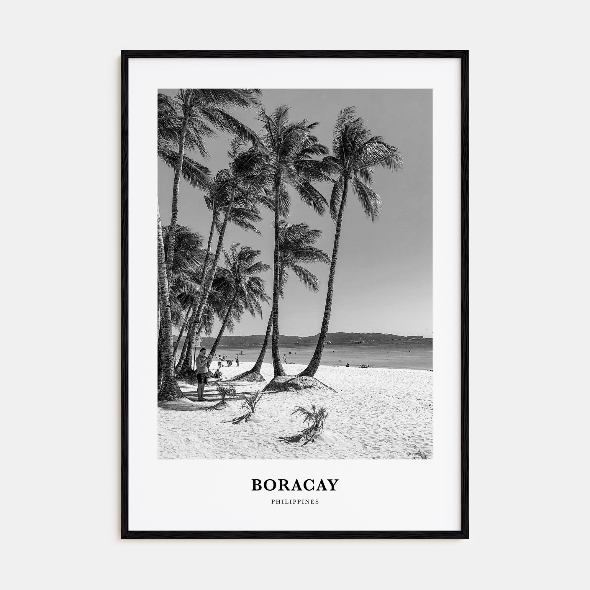 Boracay Portrait B&W Poster