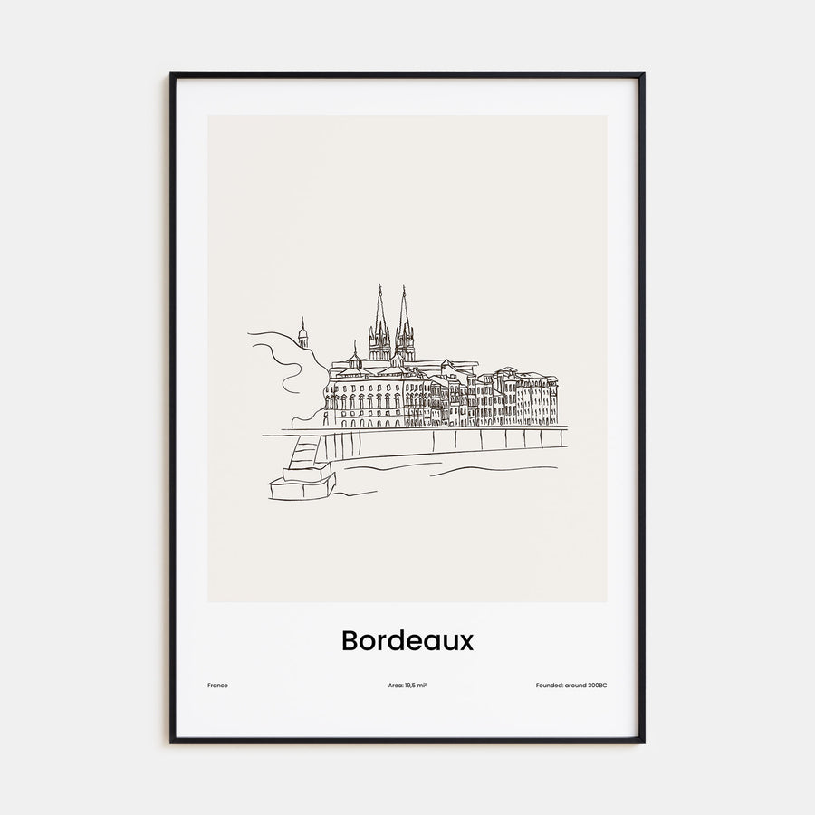 Bordeaux Drawn Poster