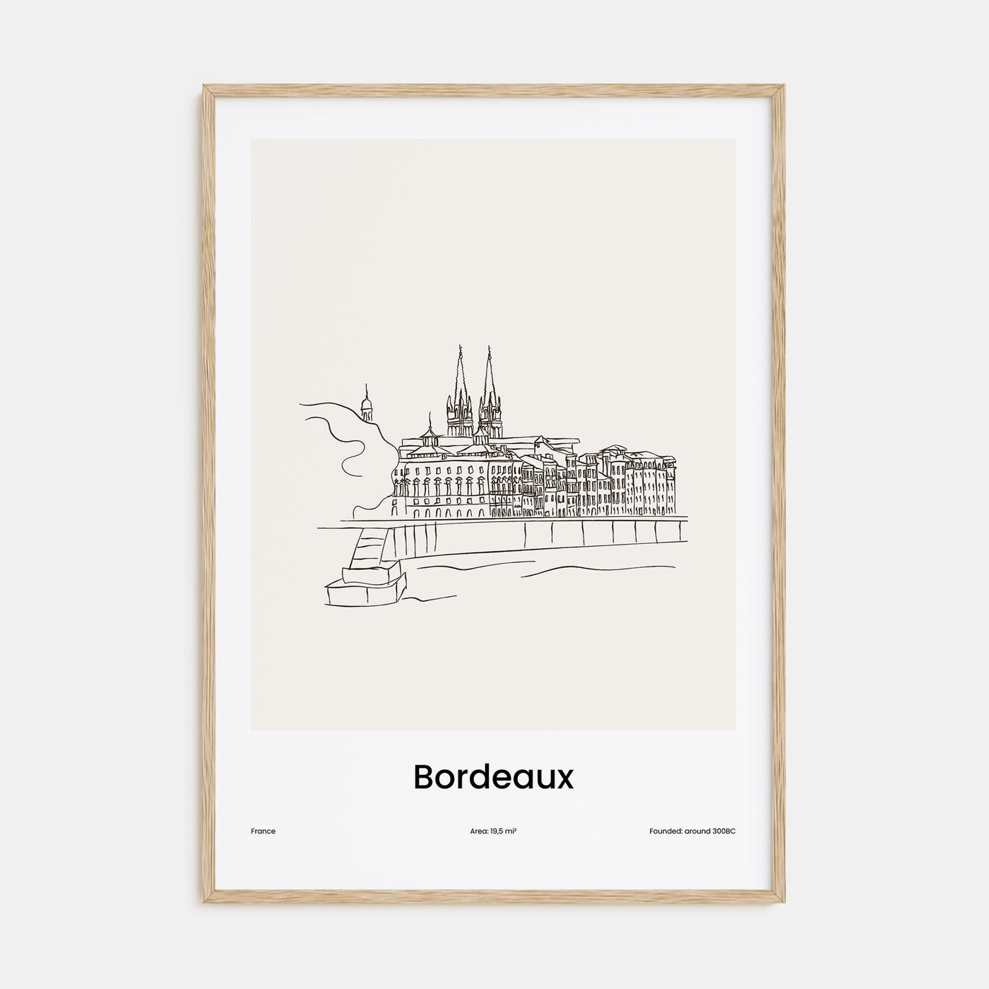 Bordeaux Drawn Poster