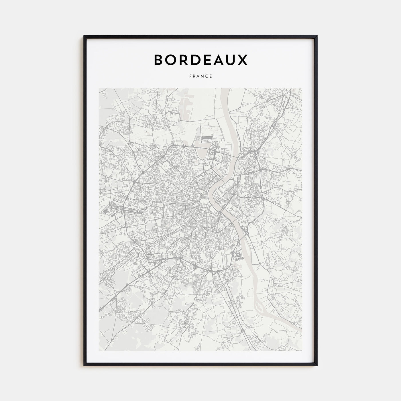 Bordeaux Map Portrait Poster