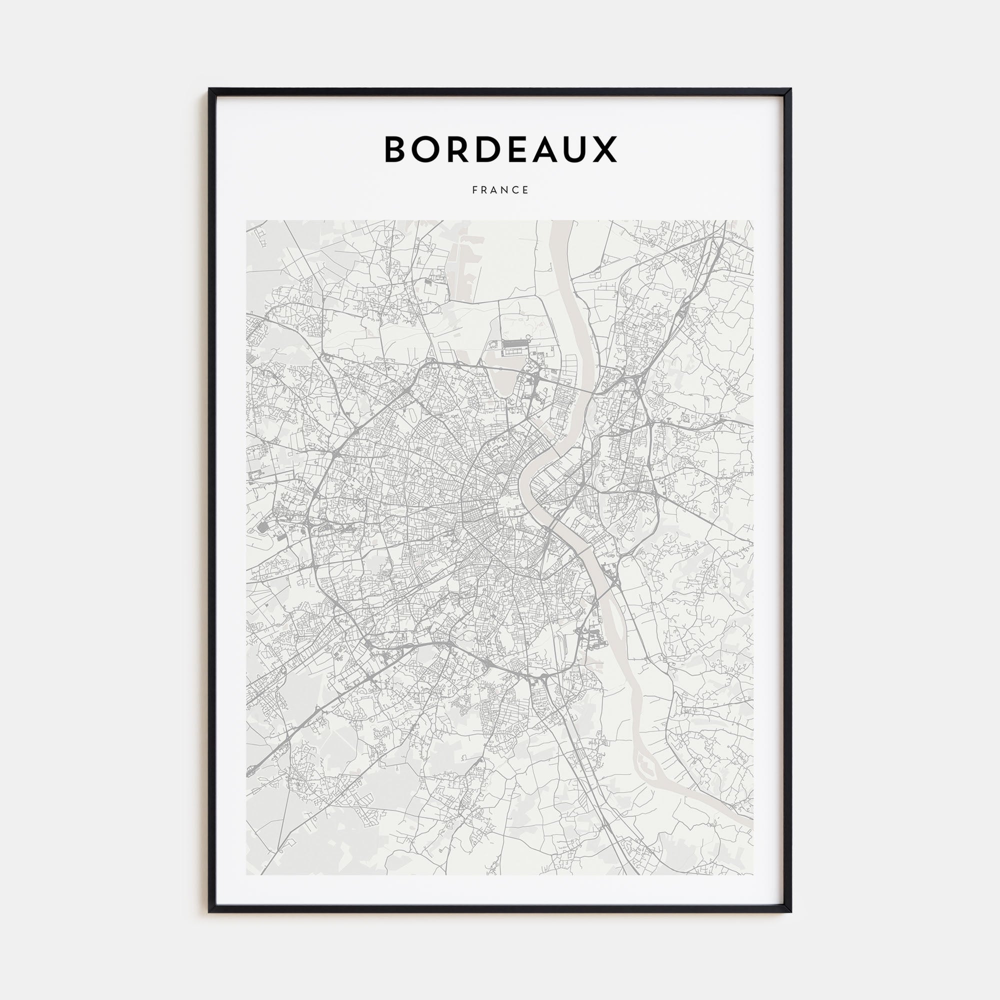 Bordeaux Map Portrait Poster