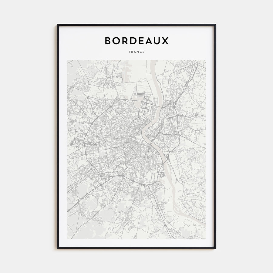 Bordeaux Map Portrait Poster