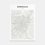 Bordeaux Map Portrait Poster