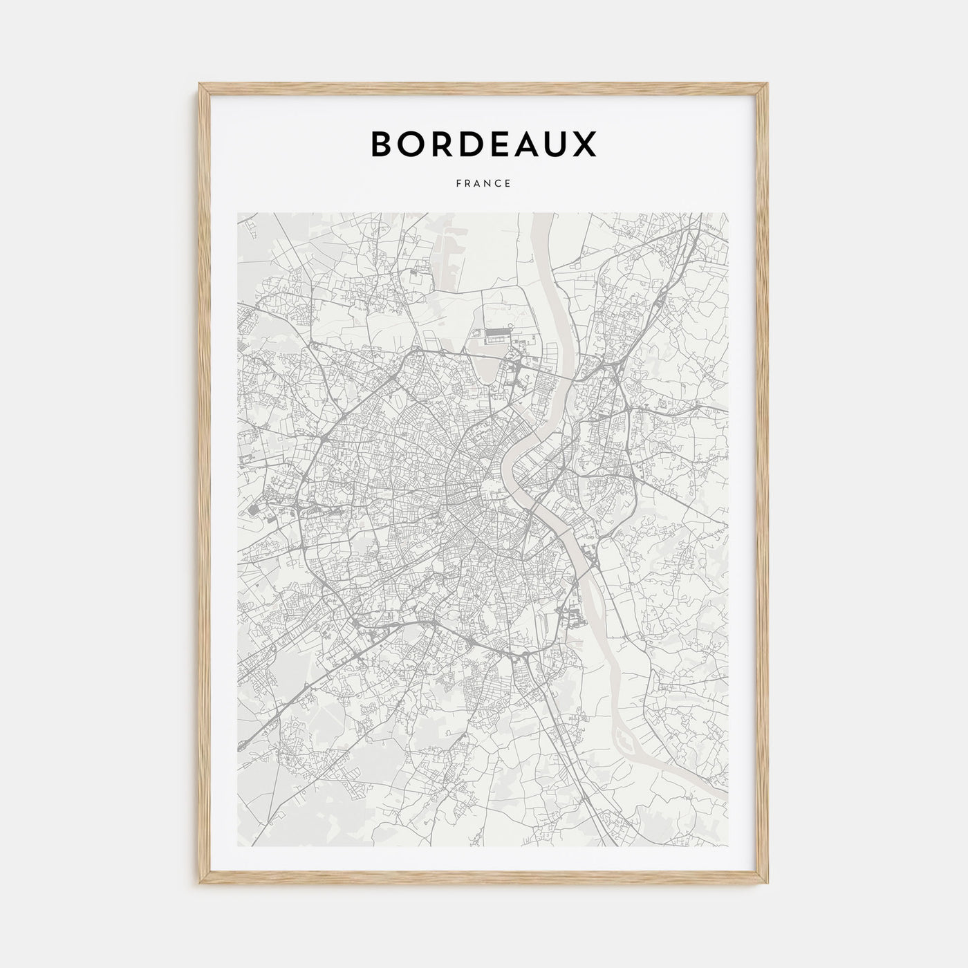 Bordeaux Map Portrait Poster