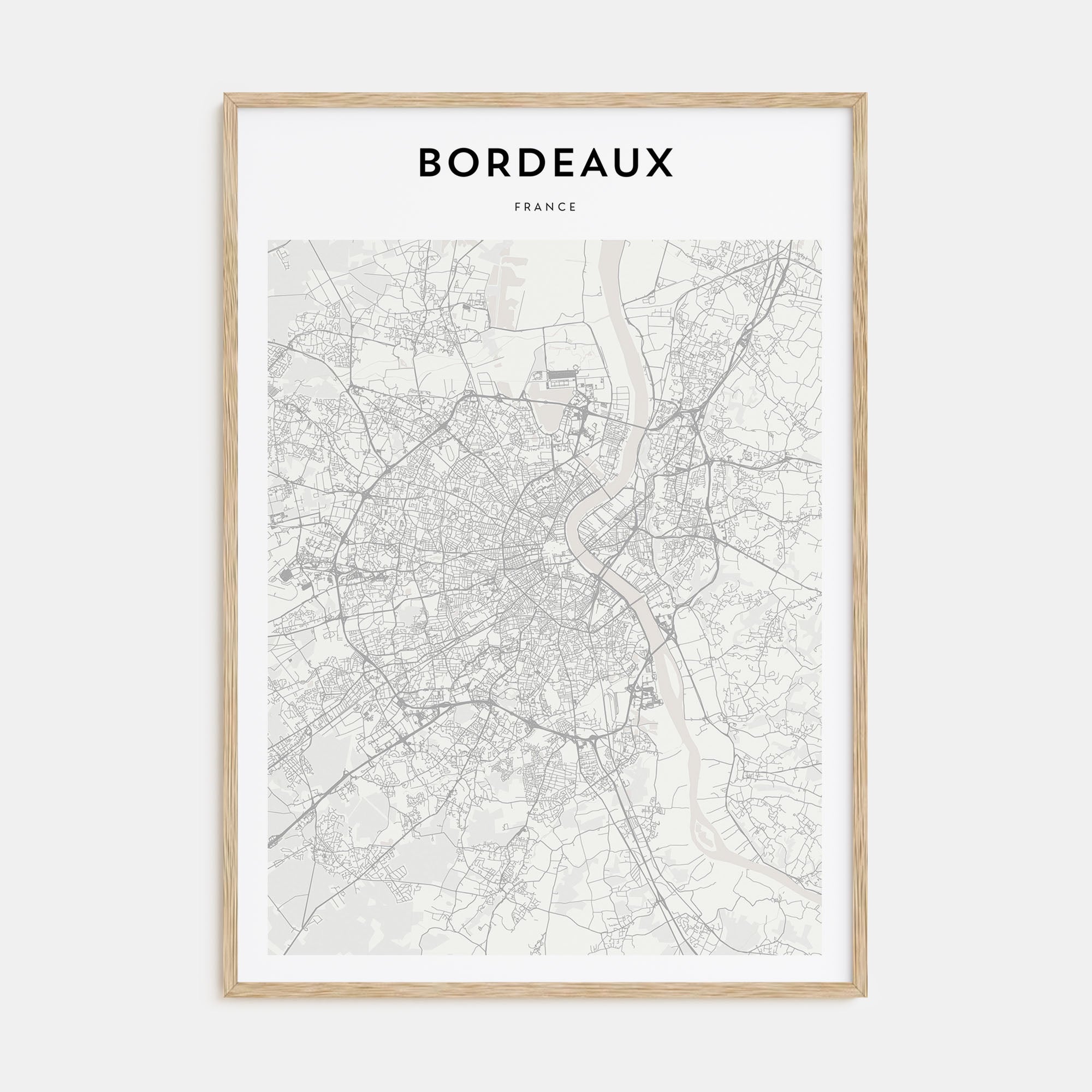 Bordeaux Map Portrait Poster