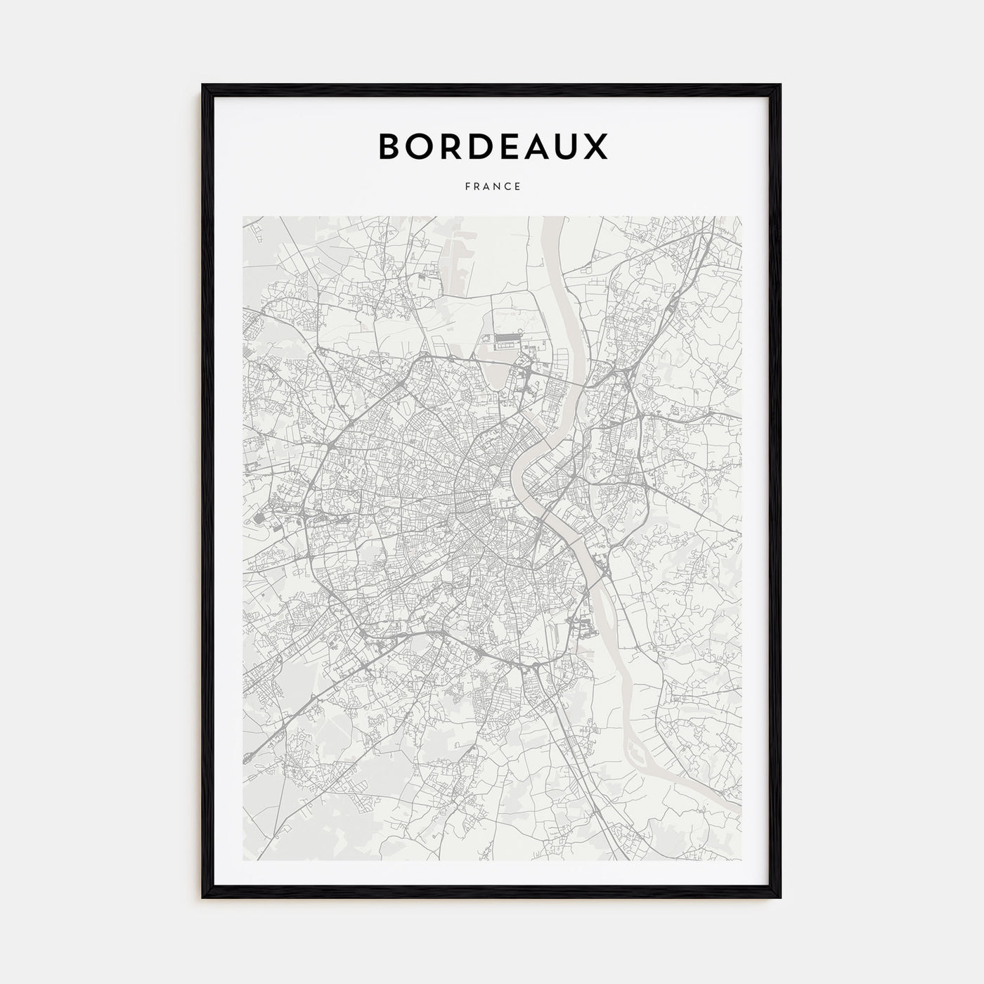 Bordeaux Map Portrait Poster
