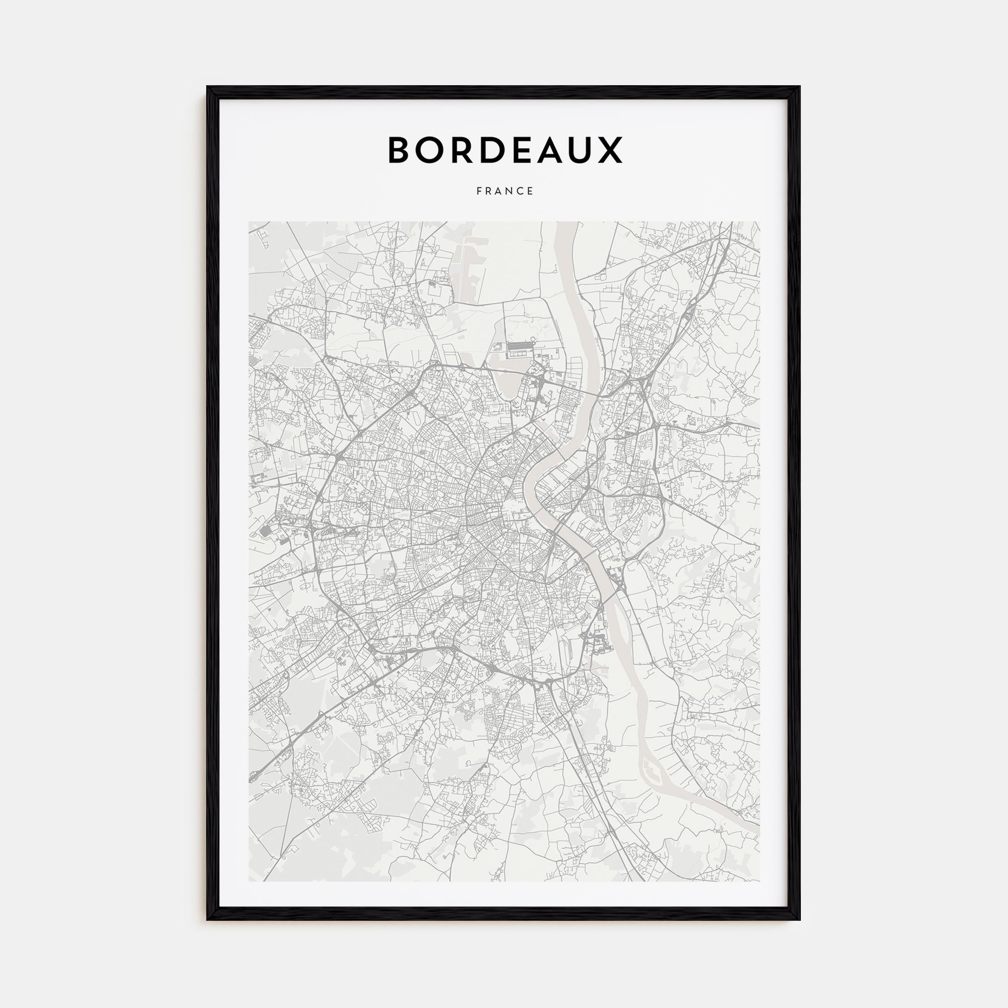 Bordeaux Map Portrait Poster