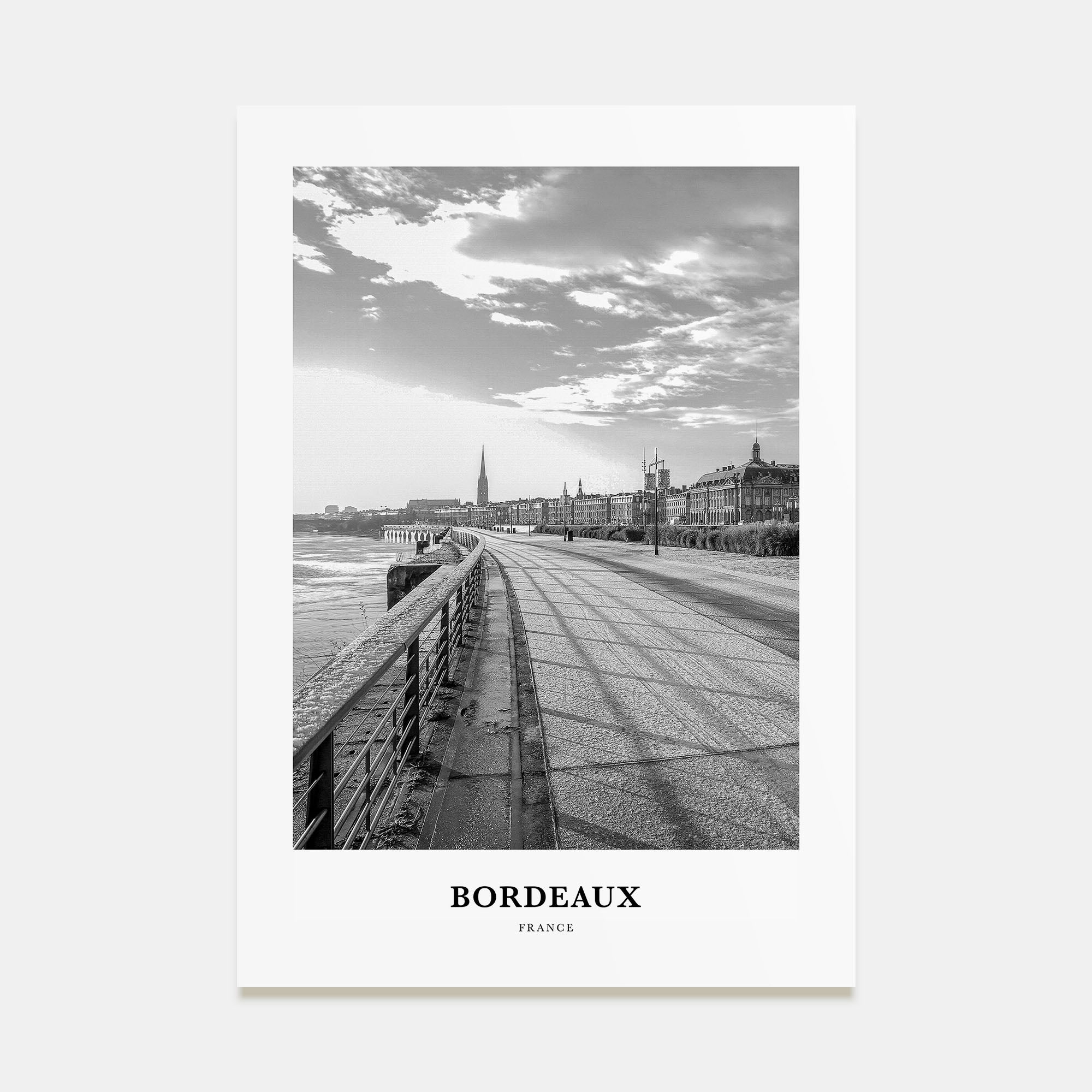 Bordeaux Portrait B&W No 1 Poster