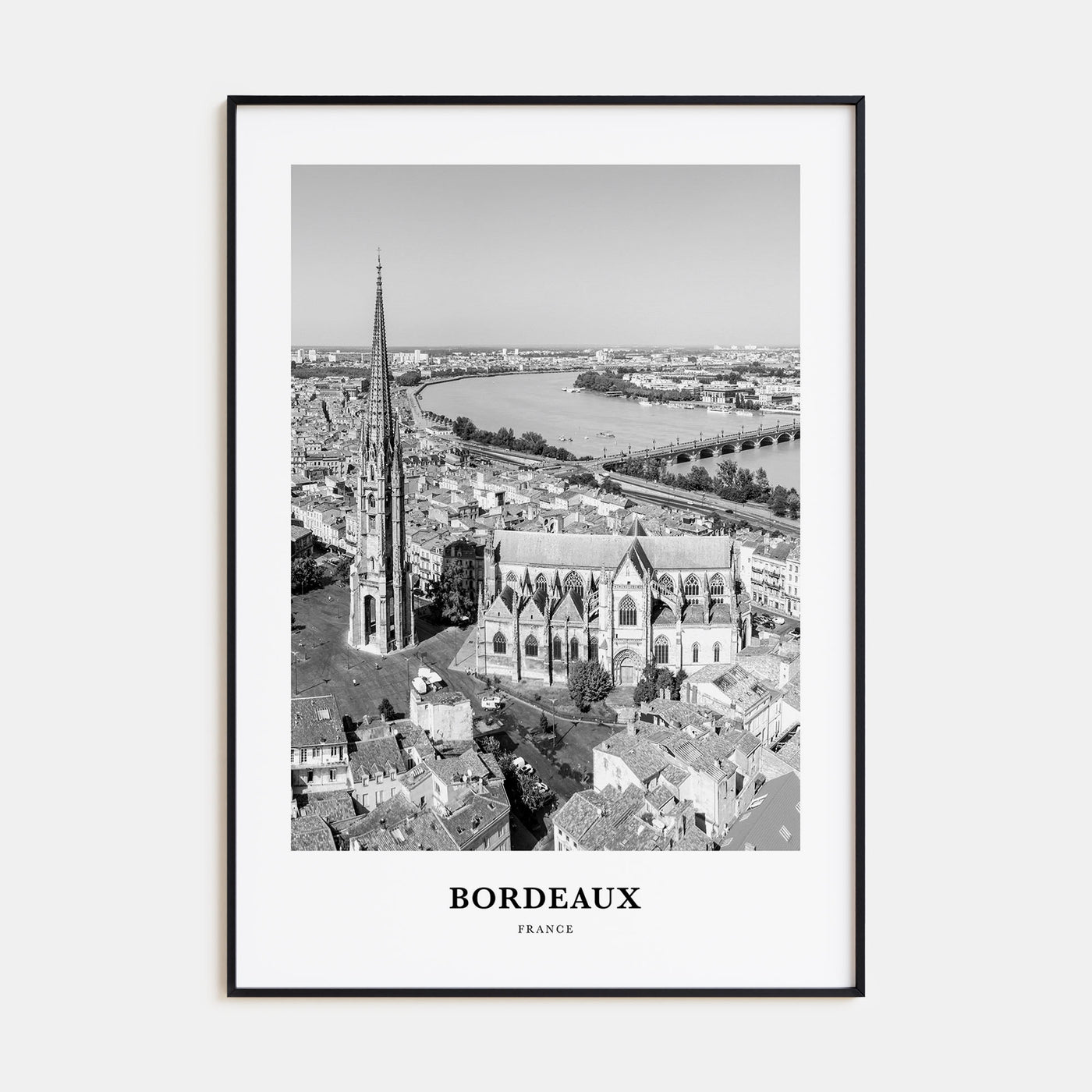 Bordeaux Portrait B&W No 2 Poster