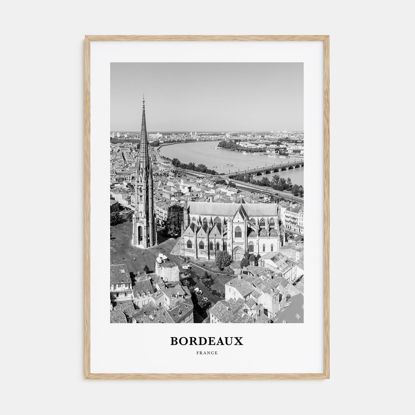 Bordeaux Portrait B&W No 2 Poster