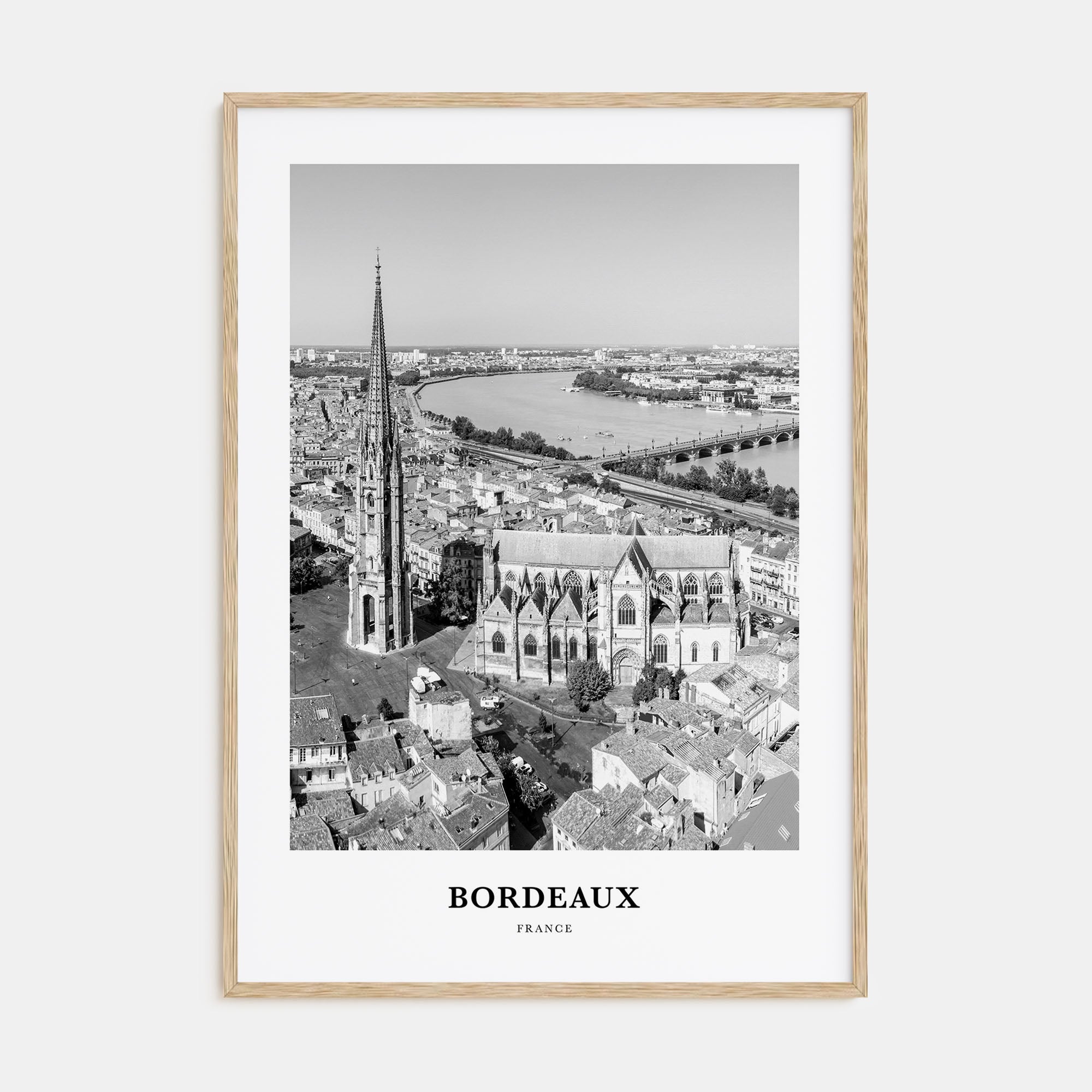 Bordeaux Portrait B&W No 2 Poster