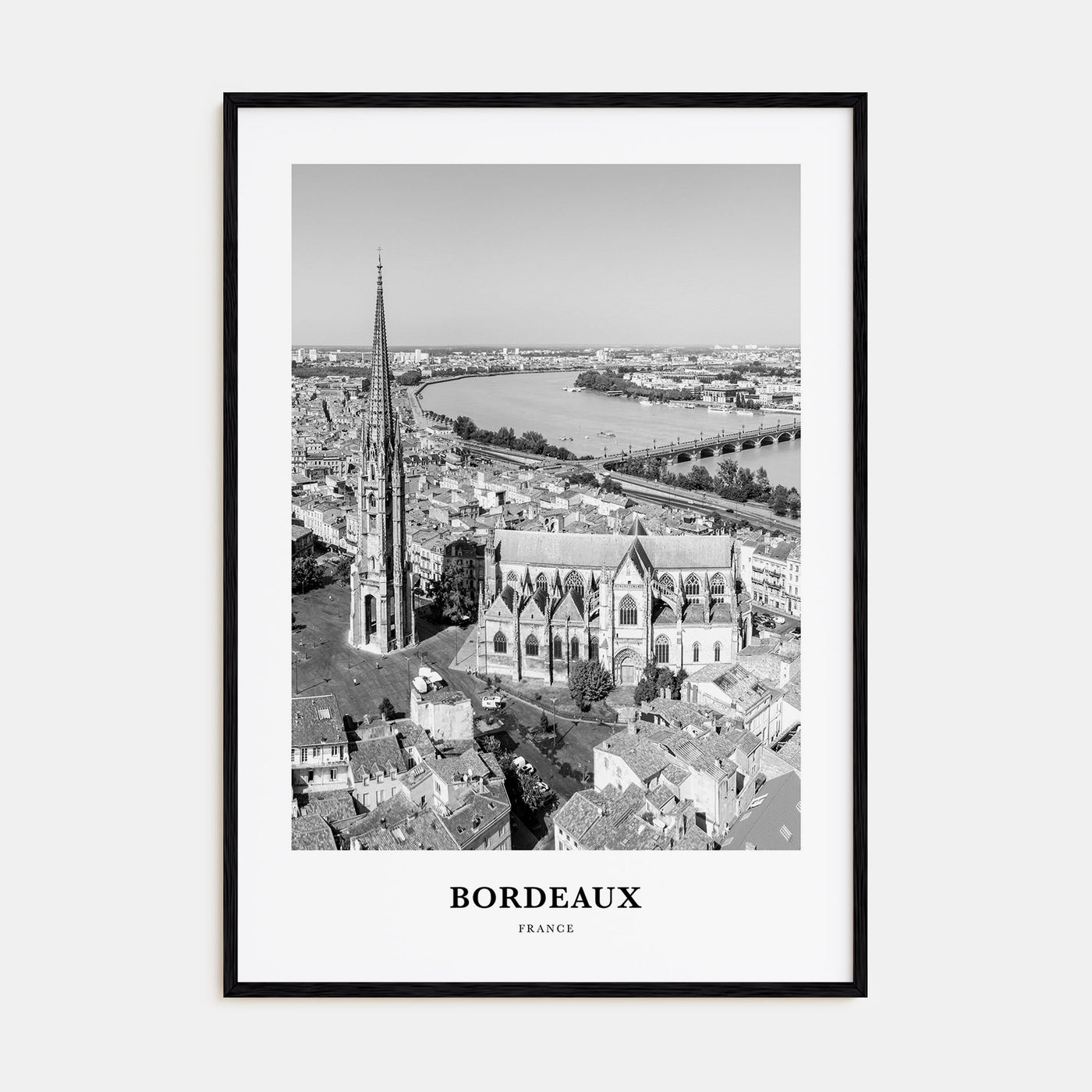 Bordeaux Portrait B&W No 2 Poster