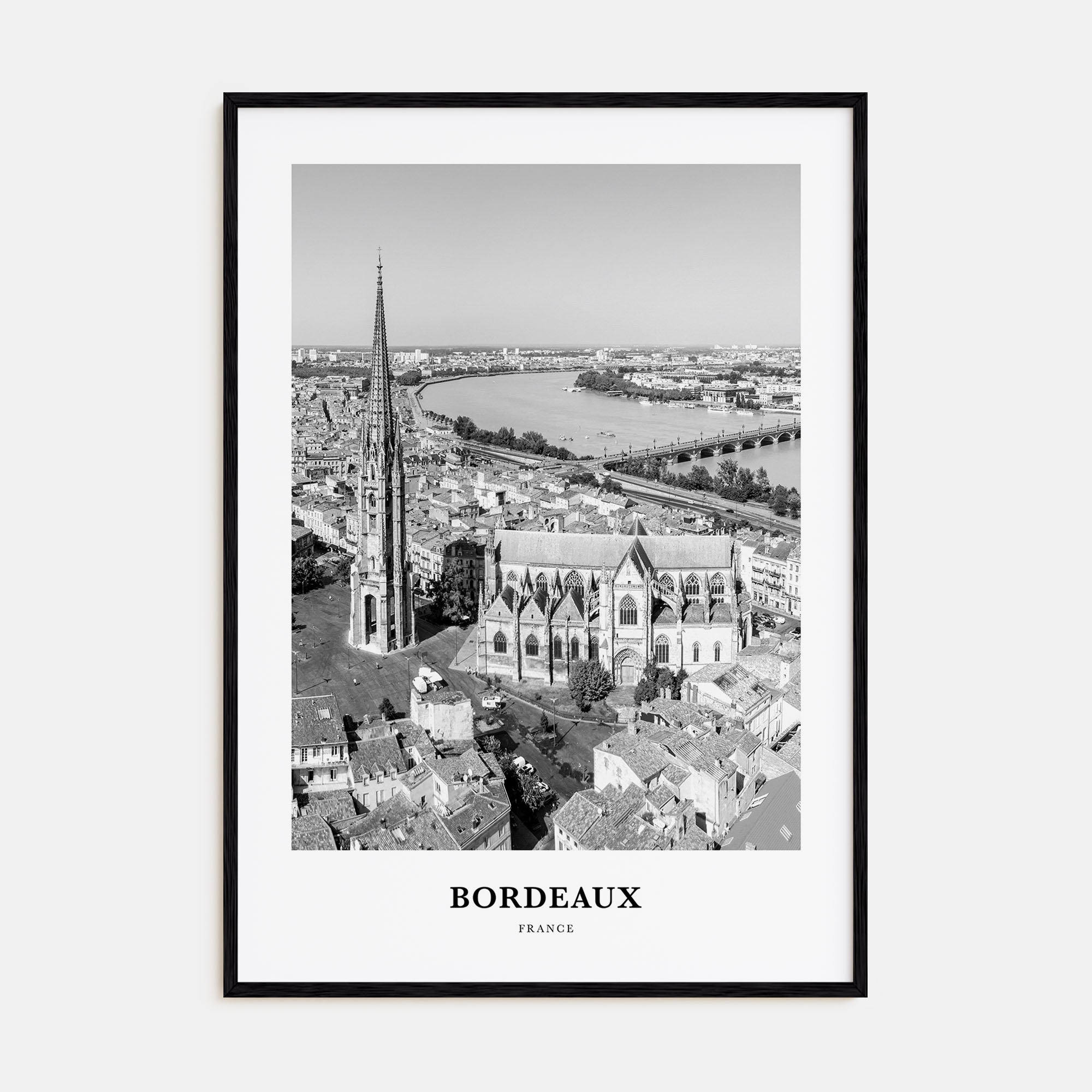 Bordeaux Portrait B&W No 2 Poster