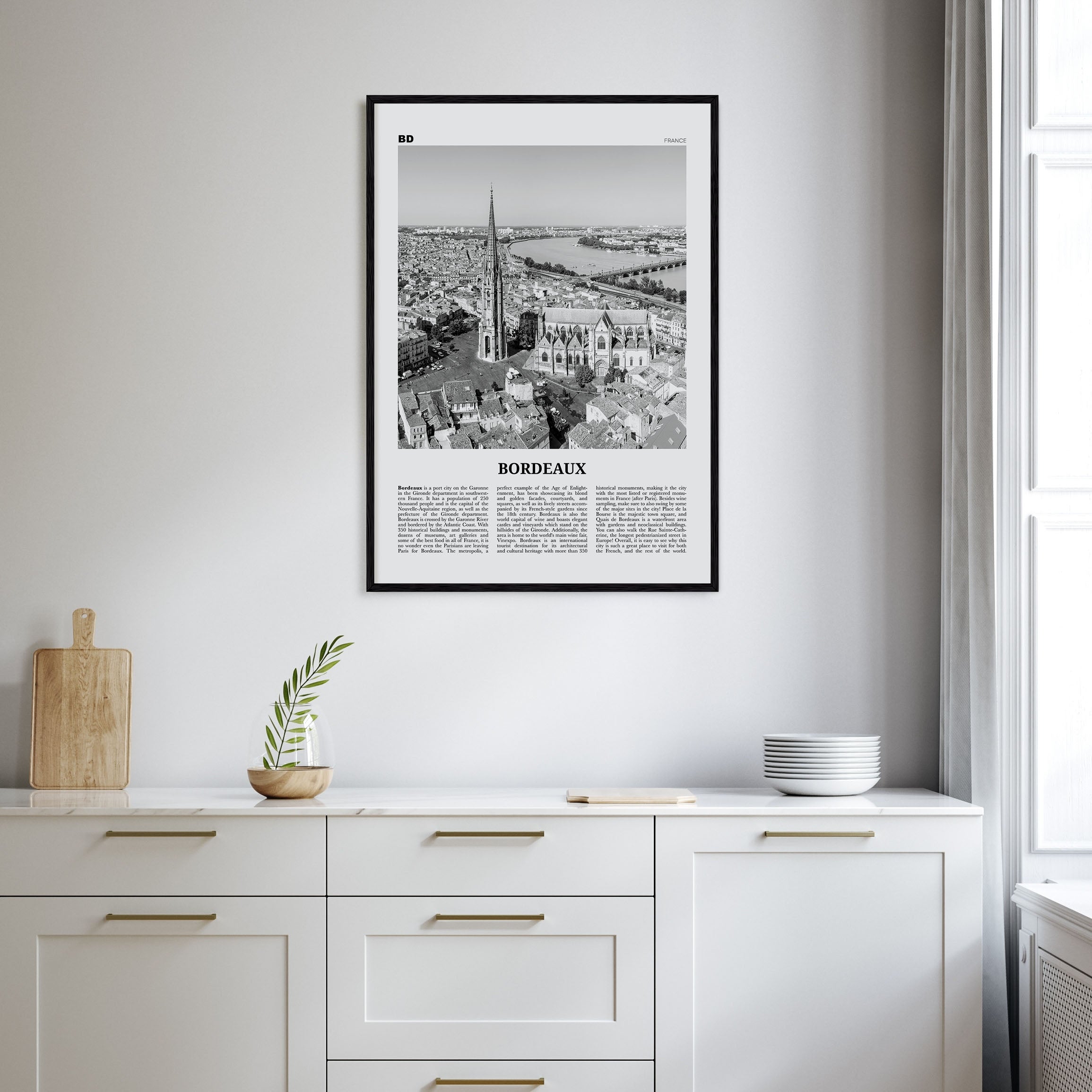 Bordeaux Travel B&W No 1 Poster