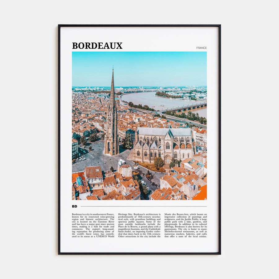 Bordeaux Travel Color Poster