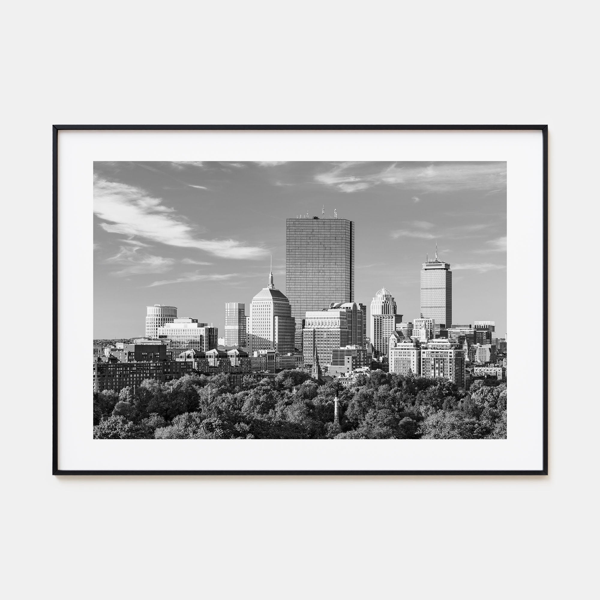 Boston Landscape B&W No 1 Poster