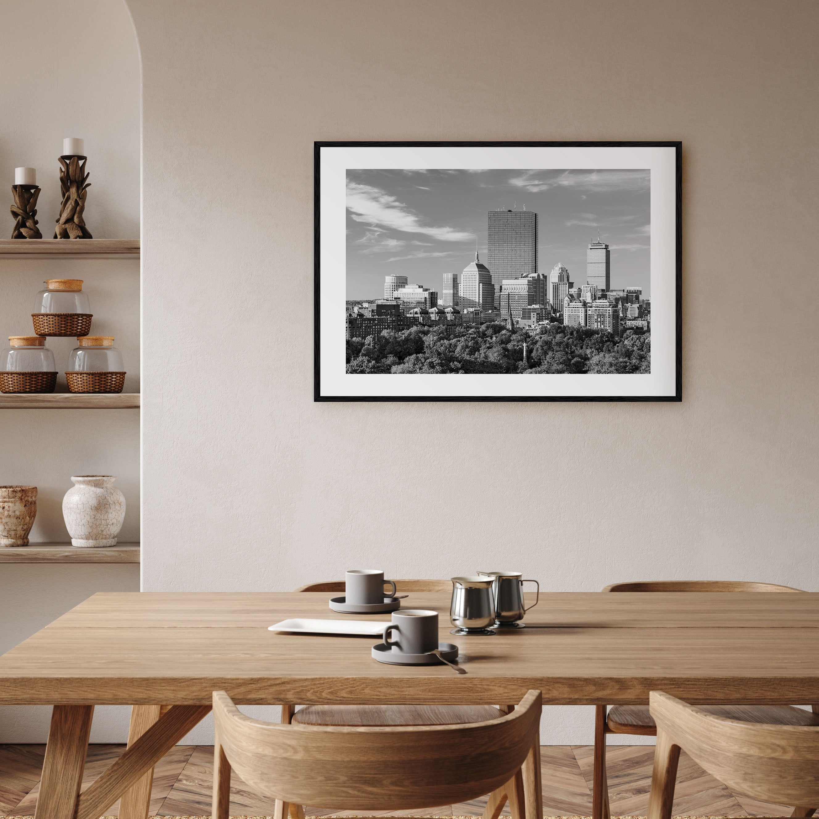 Boston Landscape B&W No 1 Poster