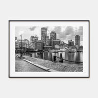 Boston Landscape B&W No 2 Poster