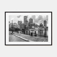 Boston Landscape B&W No 2 Poster