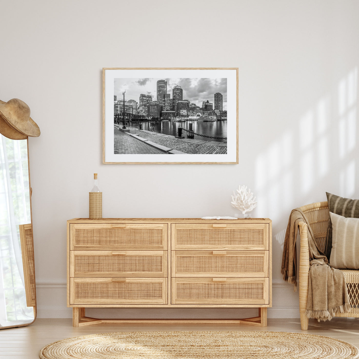 Boston Landscape B&W No 2 Poster