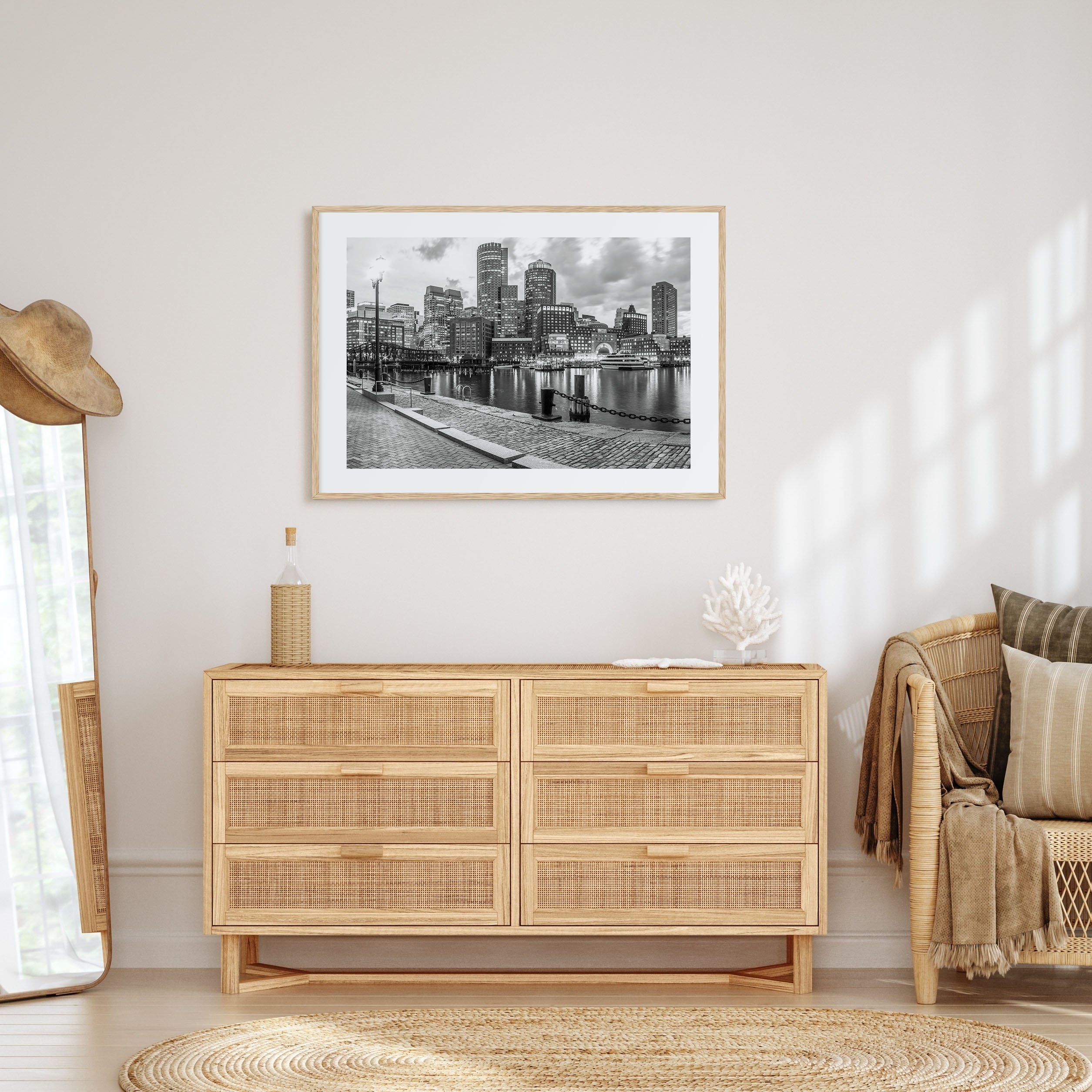 Boston Landscape B&W No 2 Poster