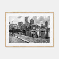 Boston Landscape B&W No 2 Poster