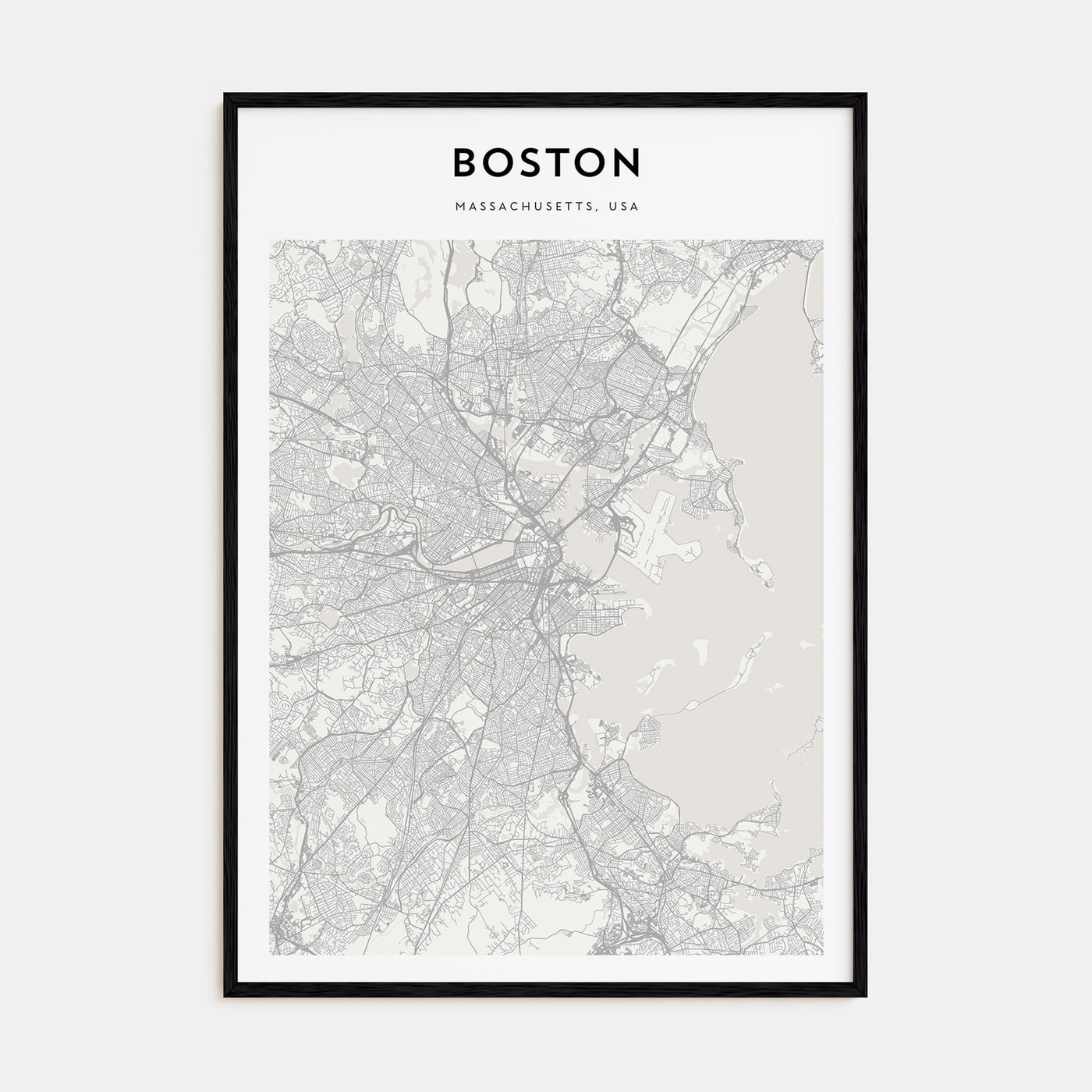 Boston Map Portrait Poster