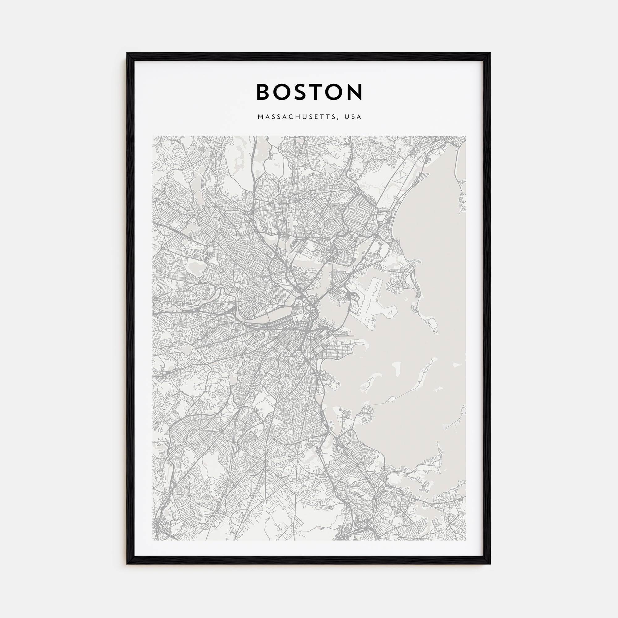 Boston Map Portrait Poster