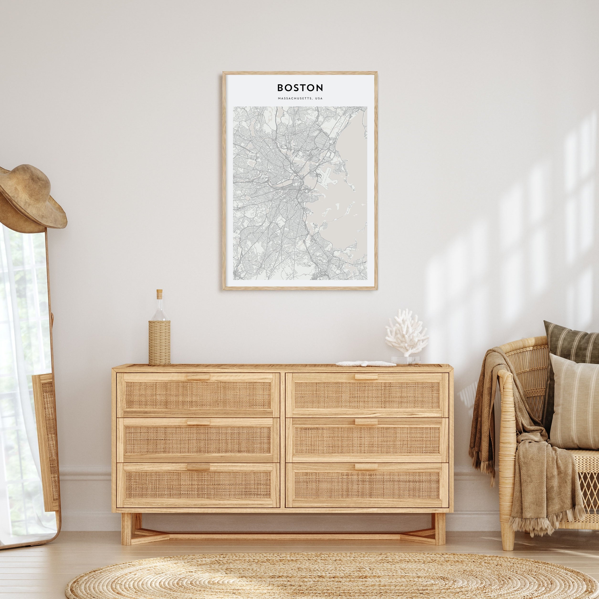 Boston Map Portrait Poster